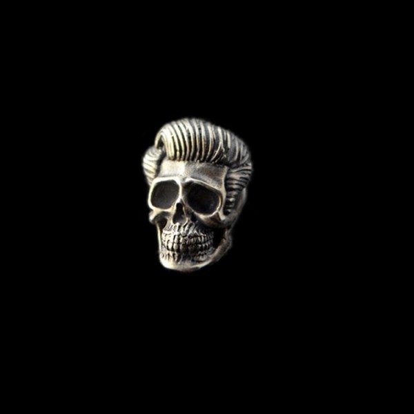 925 Silver skull Elvis Presley Brooch YXZ01
