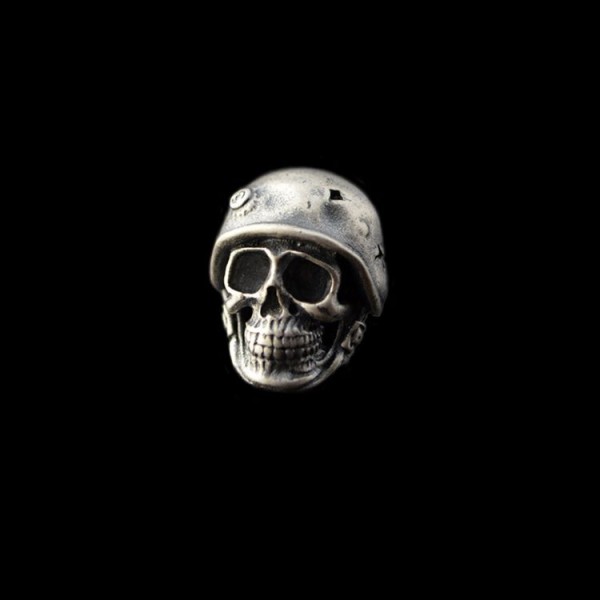 925 Silver skull Soldier Brooch YXZ02