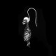 Sterling silver skeleton earrings for men and women