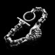 The deal with the devil 925 silver Skull Bracelet