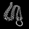 Double Skull Edges Necklace 925 Silver Skull Necklace SSN32