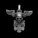 Wings of faith 925 silver Winged skull pendant SSP71