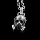 Skull antigas mask 925 silver necklace Pendant SSP63