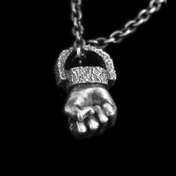 Fist of strength 925 silver necklace Pendant SSP68
