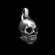 No hear No see No say 925 silver skull pendant SSP73