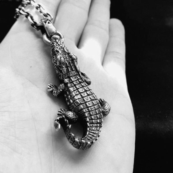 Crocodile Pendant 925 silver crocodilian pendants SSP114