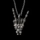 Hand bone pendant 925 Sterling Silver ILY sign skull Necklace pendants SSP123