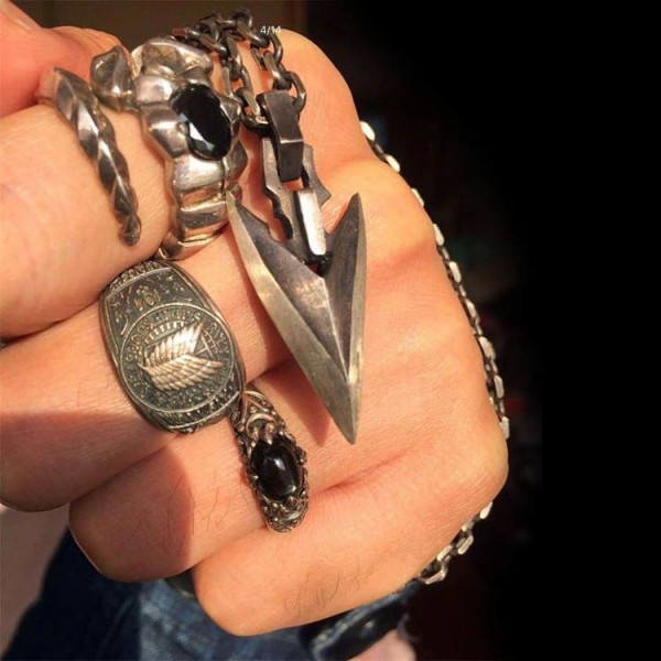 Flint Spearhead pendant 925 silver Assassins Creed pendants SSP135