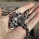 Horn Skull Solid Pendant Heavy locomotive 925 silver pendants SSP93
