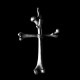 Bone silver cross pendant showcases your inner rebel 