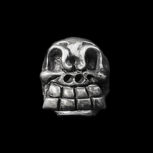 Large tooth skull ring 925 silver To grimaceskull skull ring Grin SSJ91