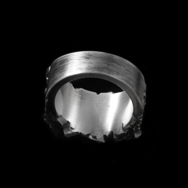 Fist ring Give me strength brass fist 925 silver Fist of strength rings SSJ97
