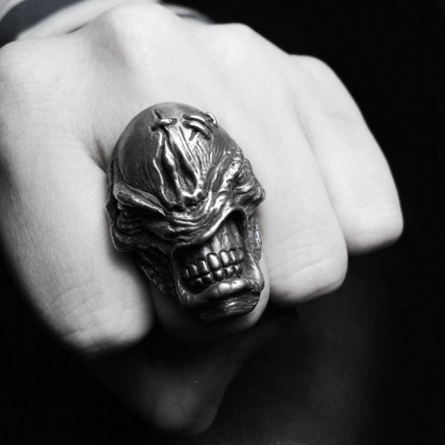 Zombie ring 925 Silver living dead Devil monster ring