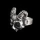 Pan god skull ring 925 silver Greek mythology Pan rings SSJ124