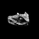 Viper ring 925 Sterling silver snake mens pinky rings
