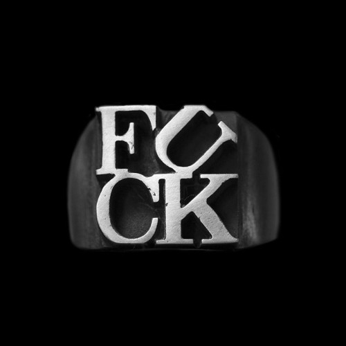 FUCK ring 925 Silver fuck you rings SSJ218