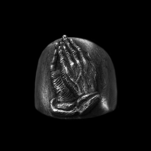 Pray ring 925 Silver hand of prayer rings SSJ219
