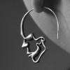 Skull earring 925 sterling silver skull silhouette earring FCS34