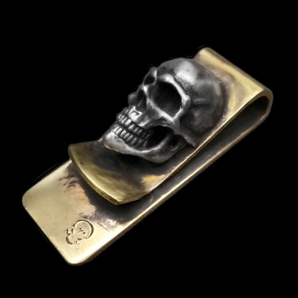 Skull money clip 925 Sterling Silver skull money clip FCS06