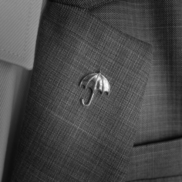 Umbrella brooch 925 silver brooches Bollar brooch Badge BRC-03