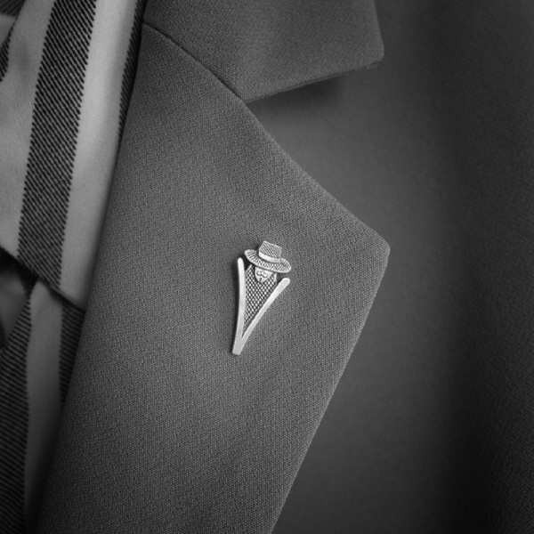 V for Vendetta brooch 925 silver brooches Bollar brooch Badge BRC-15