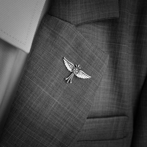 Angel wings brooch 925 silver brooches Bollar brooch Badge BRC-16