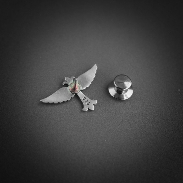 Angel wings brooch 925 silver brooches Bollar brooch Badge BRC-16