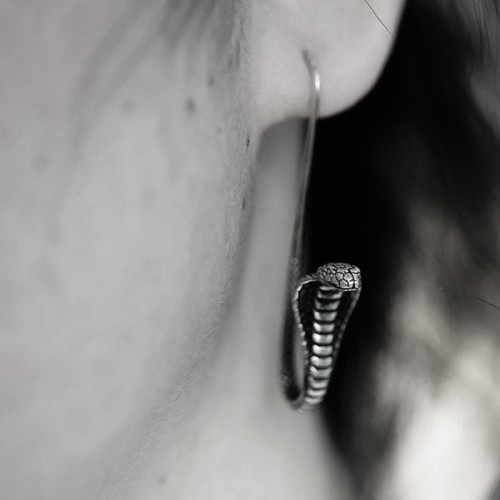 Cobra earring 925 sterling silver snake earrings FCS36