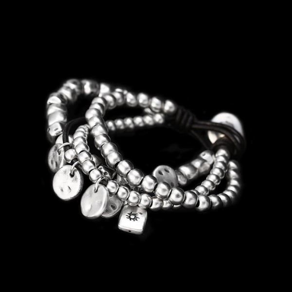 Modern stylish bracelet Original Handmade 999 silver Leather rope bracelet SSB94