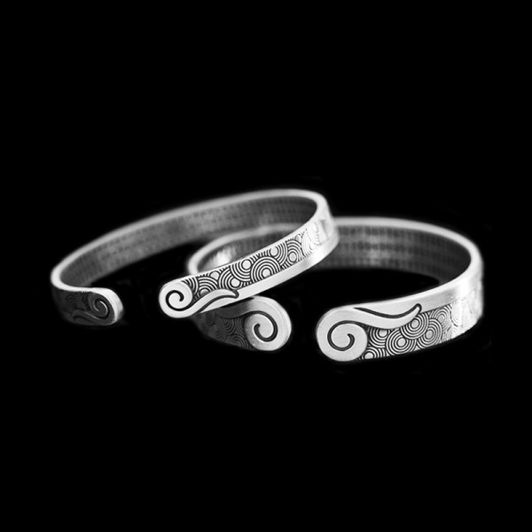 Auspicious Cloud lovers bracelet Handmade 999 silver lovers bracelet SSB104