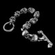 Terminator skull bracelet 925 Sterling Silver skull Bracelets SSB62