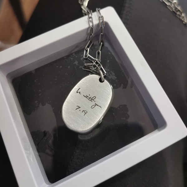 925 sterling silver fingerprint pendant Customize your real fingerprint pendant