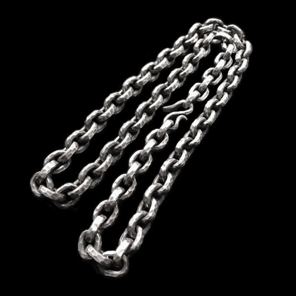 Chain of knife marks Necklace 925 Silver War damage Necklace