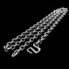 M hook Edges Necklace 925 Silver mens Necklace SSN38