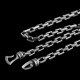 Mens necklace 925 silver solid three-dimensional hook necklace