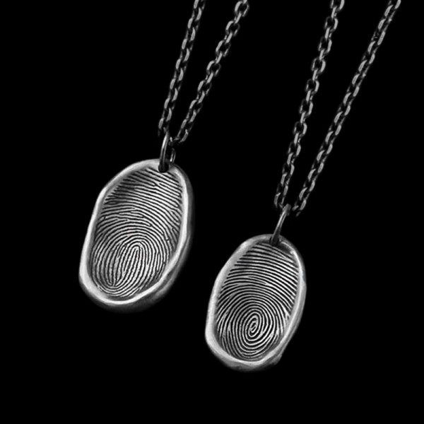 Fingerprint necklace Customize your real fingerprint Pendant Necklace