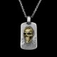Skull Pendant 925 Silver skull soldier Tag Pendant SSP56