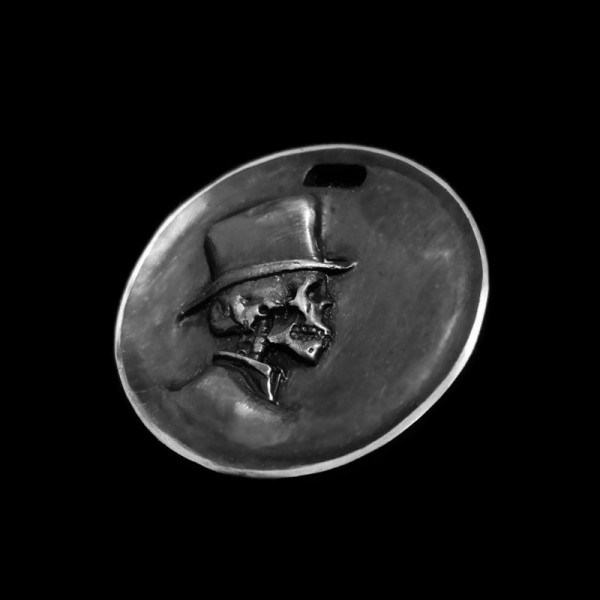 Skull sir silver coin pendant 925 silver Skull coin pendants SSP140