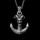Ships anchor skull pendant 925 silver ships anchor pendants SSP152