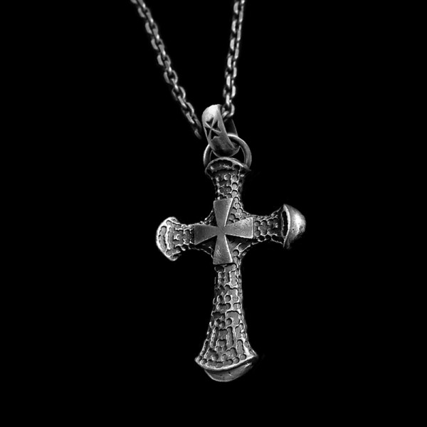 Domineering silver cross pendant 925 Sterling Silver Handmade Cross necklace