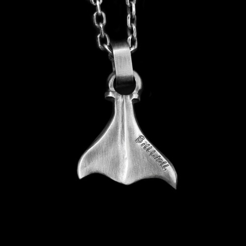 The tail of whale Pendant 925 Silver Sea god Necklace Whale tail pendant SSP172