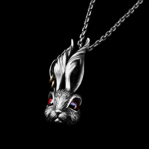 Bugs Bunny Pendant 925 Silver Rabbit Necklace Crystal rabbit pendant SSP175