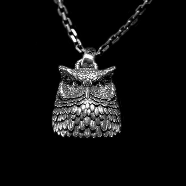 Owl Pendant Handmade 925 Silver nighthawk Pendant SSP186