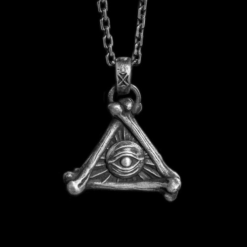Eye of God pendant 925 Silver bone pendant necklace SSP194
