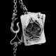 Ace of spades pendant 925 Sterling silver Skull pendant 