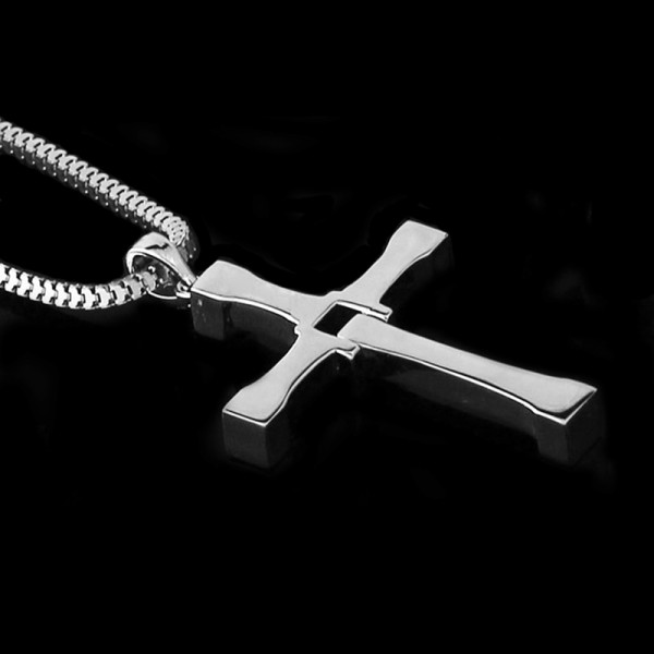 Fast & Furious silver cross pendant 925 Silver Van Diesel Cross necklace 