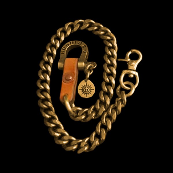 Wallet chain brass horseshoe buckle copper key chain