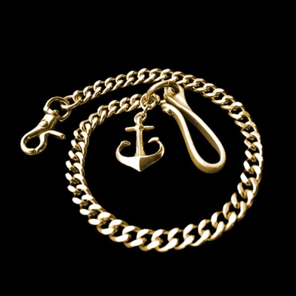 Anchor wallet chain brass simple buckle copper key chain