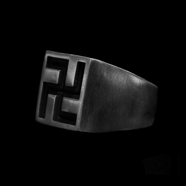  卍 Rings 925 Silver swastika symbol rings Buddhist auspicious symbols SSJ216