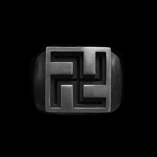 Swastika ring 925 Silver swastika symbol rings Buddhist auspicious symbols SSJ216